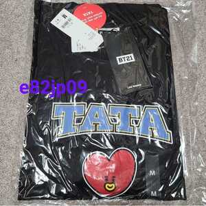 BT21 Tシャツ【新品】本物 タタ 黒 Mサイズ 公式品 TATA V ヴィ キム テヒョン テテ BTS バンタン 防弾少年団 BTイシビル 正規品 ブラック