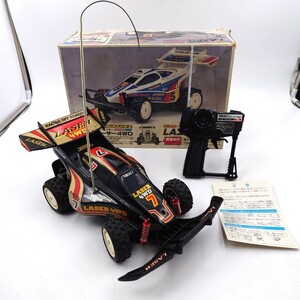 4A187A【通電確認OK◆現状】ニッコー フレームバギー レーザー４WD 1/16 当時物 