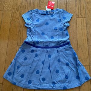 SALE 即決　新品　ミキハウス　ワンピース　110 ドレス　水玉　女の子 子供服