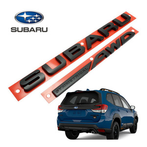 USスバル純正 SUBARU SYMMETRICAL AWD リアエンブレム ゲートエンブレム Wilderness マットブラック 93079SJ170 フォレスター SK系