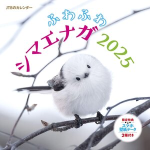 JTBのカレンダー ふわふわシマエナガ 2025 壁掛け 鳥 (カレンダー2025)