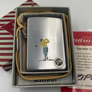 ジッポー ZIPPO ライター デッドストック 1958年 スポーツシリーズ ゴルファー ロスプルーフ オリジナルボックス 取説