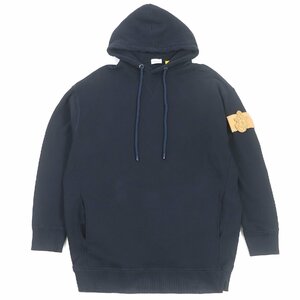 未使用品 モンクレール ジーニアス 1 JWアンダーソン 2021年製 HOODIE ロゴワッペン プルオーバー フーディー パーカー ネイビー M 正規品