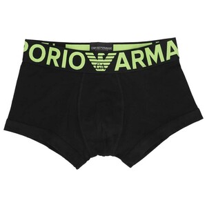 EMPORIO ARMANI エンポリオ アルマーニ MEGALOGO TRUNK ロゴバンド 前閉じ ボクサーパンツ メンズ 54075169 ブラック S