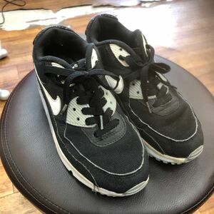 Nikeエアマックス90 22.5cm ナイキair max 黒　レディース ボーイズ ブラック 劣化補修有