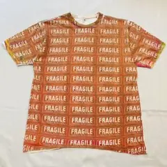 古着ヴィンテージTシャツFRAGILEロゴ半袖Teeアメリカ購入XL