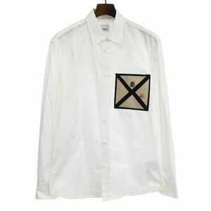 BURBERRY バーバリー シルクポケットデザインブロードシャツ ホワイト 39 メンズ IT6AAUCC5IXO