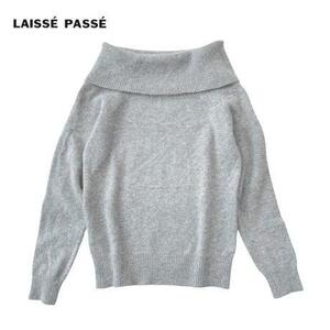 ND626ね@ LAISS PASS レッセパッセ 美品 フォックスウール ニット セーター 38/M シンプル キレイめ 