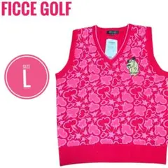 【新品未使用】FICCE GOLF ゴルフ ピンク ベスト L ケンケン