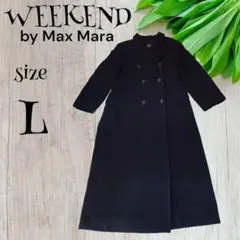 WEEKENDbyMaxMara　トレンチコート【L】ブラック　イタリア製