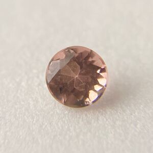 ブラジル産 オレンジピンクトルマリン ルース 0.26ct ラウンド