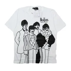 コムデギャルソン COMME des GARCONS ×THE BEATLES CDG T-Shirt ビートルズ ロゴ Tシャツ カットソー 半袖 クルーネック トップス 白 ホワイト XL メンズ 