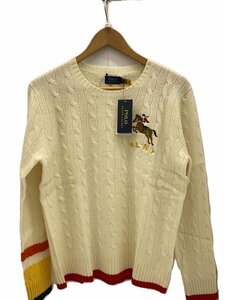 POLO RALPH LAUREN◆タグ付き/ニット・セーター(厚手)/XL/ウール/IVO