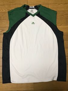 adidas MEN’S NO-SLEEVE SHIRTS size-US/2XL(着丈74身幅63) 中古(美品) 送料無料 NCNR