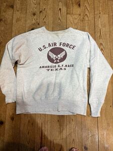 BuZZRICKSON’S ビンテージスウェット US AIR FORCEプリント　バズリクソンズ L 首元補修あり