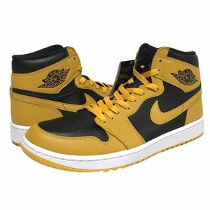 【新品】NIKE AIR JORDAN 1 HIGH GOLF POLLEN ナイキ エアジョーダン1 ハイ パラン ゴルフ スパイクレス シューズ メンズ 28.5㎝ 黒 黄色