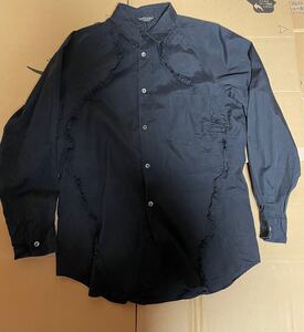 アーカイブ　カーブ期　コムデギャルソンオムプリュス　comme des garcons homme plus 長袖フリルシャツ　ユーズド品　フリーサイズ　黒