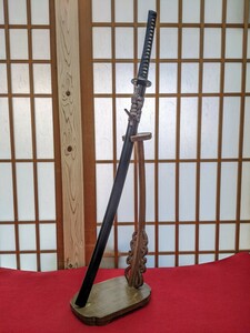 模造刀 居合刀 鉄鍔 鮫皮 樋入り 長99cm 刃の長69.7cm(はばき不含) 重902g