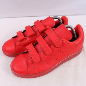 STAN SMITH CF 25.0cm/adidas スタンスミス コンフォート アディダス スニーカー ベルクロ 赤 レッド 中古 古着 メンズ ad5131