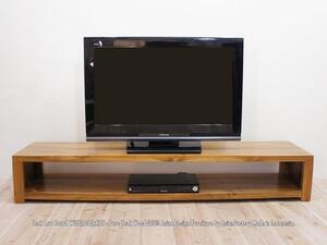 高さ25cm！チーク無垢材 低いローボード テレビ台 150cm SLNA アジアン家具 木製 チーク材 オーディオラック バリ家具 無垢天板