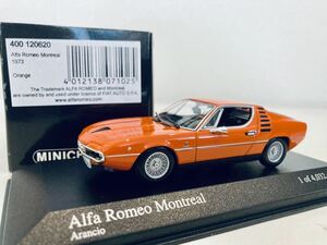 【送料無料】1/43 Minichamps Alfa Romeo Montreal アルファロメオ モントリオール 1973 Orange