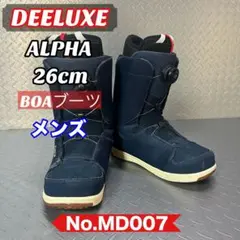 【セット可】DEELUXE ALPHA スノーボードブーツ 26cm ネイビー