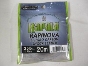 ラパラ　ラピノヴァ フロロカーボン ショックリーダー 7.0号 25lb 20m　新品