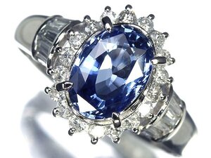 7ML14126S【売り切り】新品仕上【RK宝石】《Sapphire》ジュエリーマキ 極上サファイア 大粒1.56ct 極上ダイヤモンド Pt850 高級リング