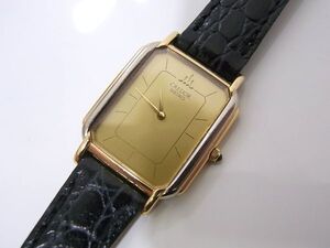 1円 保管品 SEIKO セイコー クレドール 6730-5360 金無垢 18K+18KWG 裏蓋18K クォーツ 電池交換済み