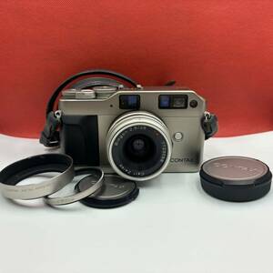 ◆ CONTAX G1 フィルムカメラ レンジファインダー ボディ Carl Zeiss Biogon 2.8/28 T* レンズ シャッター、露出計OK コンタックス 