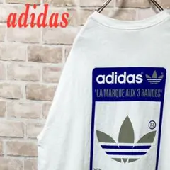 ☆旧タグ☆adidas☆アディダス☆トレフォイル☆ビックプリント☆L☆ホワイト