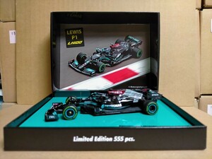 値下げ 海外別注品 PMA 1/43 メルセデス AMG ペトロナス F1 W12 L.ハミルトン No.44 2021 ロシアGP ウィナー 限定555台 ピットボード付き