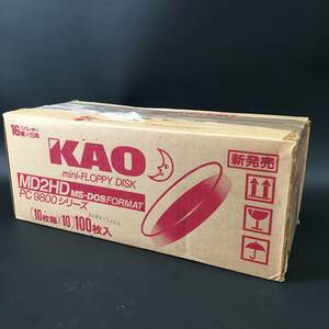 未開封 KAO 花王 フロッピーディスク 100枚セット MD2HD MS-DOS PC-9800シリーズ ミニフロッピーディスク 24e菊E①