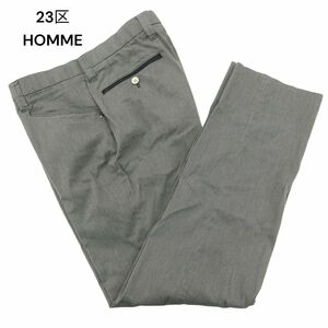 23区 HOMME オム 通年 【METRO】 ストレッチ ストライプ スラックス パンツ Sz.48　メンズ グレー　A4B03802_7#R