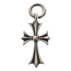 CHROME HEARTS (クロムハーツ) TINY CH CROSS タイニーCHクロスチャーム シルバー ネックレストップ シルバー