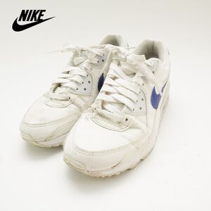 NIKE ナイキ AIR MAX90 サミットホワイト スニーカー レザー メッシュ 白 ホワイト 青 ブルー/SC90