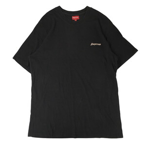 Supreme シュプリーム Tシャツ LOGO Tee 胸元 ロゴ刺繍 ブラック 黒 BLACK MADE IN GUATEMALA グアテマラ製 半袖 M