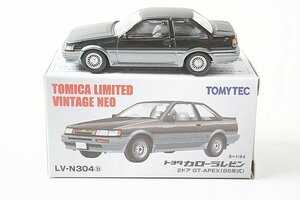 TOMICA トミカリミテッドヴィンテージネオ TLV 1/64 トヨタ カローラレビン 2ドア GT-APEX 85年式 黒/グレー LV-N304b