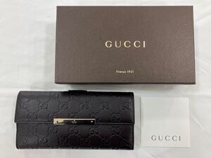 1円〜 【未使用】GUCCI グッチ 長財布 112715・3661 GGキャンバス レザー GG柄 財布 ウォレット レディース メンズ ブランド 箱付き