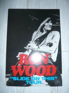 ロンウッド◆ロニーウッド◆スライド・オン・ディスツアーパンフレット◆RONNIE RON WOOD◆ローリングストーンズROLLING STONES