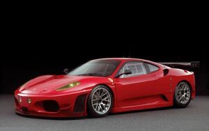 フェラーリ F430 GTC レッド 2008年 GTカー ルマン 壁紙ポスター ワイド版603×376mm（はがせるシール式）012W2