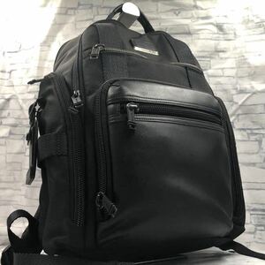 【美品】TUMI トゥミ リュック Alpha Bravo シェパード デラックス バリスティックナイロン レザー 本革 A4◎ 大容量 ブラック 黒 ビジネス