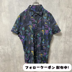 古着 used　半袖総柄シャツ　黒