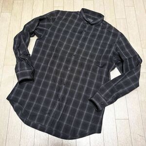 和264★ ck Calvin Klein カルバンクライン 長袖 ボタンシャツ M メンズ グレー チェック