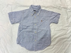 古着 3236 子供 キッズ 2/2Tサイズ 半袖 シャツ polo ポロ ラルフローレン USA コットン ビンテージ オリジナル vintage old オールド