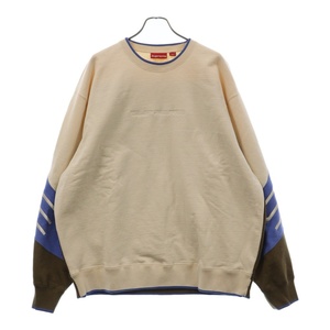 SUPREME シュプリーム 22SS stretch crewneck ストレッチクルーネックスウェットトレーナー アイボリー