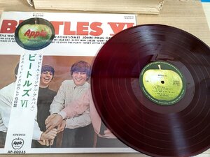 赤盤 ビートルズ VI/The Beatles キャピトル・オリジナルアルバム 丸帯付 レコード/LP アップル/APPLE/国内初盤/東芝音楽/AP-80035/L33024