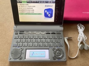 実用動作品 CASIO XD-D9800 EX-word エクスワード ホワイト TOEIC 上級英語 ケース イヤホン 美品