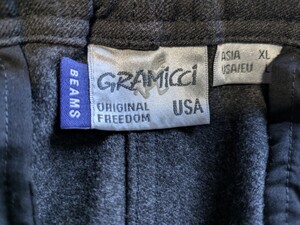 Gramicci × BEAMS 別注ソフトサーモクリースパンツ　チャコールXL