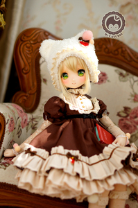 MDD (S/M胸)可愛いチョコ熊のワンピース４点セット